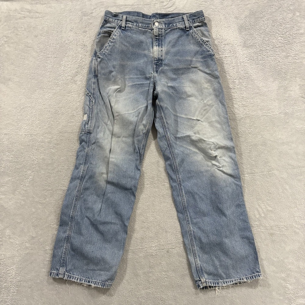 Levi's Carpenter Jeans Men's 32 x 30* Blue Distressed 90s Y2K Baggy Workwear